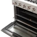 Galiano 36-Inch Freestanding Gas Range, Stainless Steel, 6 Burners, Energy Efficient view 13