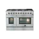 Galiano 48-Inch Freestanding Gas Range, Stainless Steel, 8 Burners, 107,000 BTU, Griddle, Double Ovens, Energy Efficient view 1