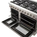 Galiano 48-Inch Freestanding Gas Range, Stainless Steel, 8 Burners, 107,000 BTU, Griddle, Double Ovens, Energy Efficient view 10