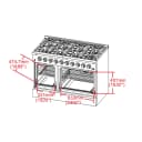 Galiano 48-Inch Freestanding Gas Range, Stainless Steel, 8 Burners, 107,000 BTU, Griddle, Double Ovens, Energy Efficient view 13