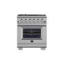 Capriasca 30-Inch Freestanding Gas Range, 4 Burners, True Convection Oven view 1