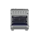Capriasca 30-Inch Freestanding Gas Range, 4 Burners, True Convection Oven view 2