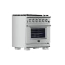 Capriasca 30-Inch Freestanding Gas Range, 4 Burners, True Convection Oven view 3
