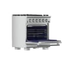 Capriasca 30-Inch Freestanding Gas Range, 4 Burners, True Convection Oven view 4