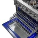 Capriasca 36-Inch Gas Range, Stainless Steel, 6 Brass Burners, 120,000 BTU, Convection Oven, Energy Efficient view 18