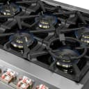 Capriasca 60-Inch Freestanding Gas Range, 10 Burners, True Convection Oven view 7