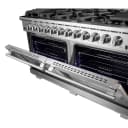 Capriasca 60-Inch Freestanding Gas Range, 10 Burners, True Convection Oven view 8