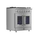 Massimo 30-Inch Freestanding French Door Gas Range, 4 Burners, Convection Oven, Energy Efficient view 24