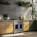 Massimo 30-Inch Freestanding French Door Gas Range, 4 Burners, Convection Oven, Energy Efficient view 3