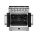 Galiano 30-Inch Freestanding French Door Gas Range, 4 Burners, Convection Oven, Energy Efficient view 2