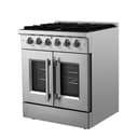 Galiano 30-Inch Freestanding French Door Gas Range, 4 Burners, Convection Oven, Energy Efficient view 6
