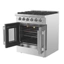 Galiano 30-Inch Freestanding French Door Gas Range, 4 Burners, Convection Oven, Energy Efficient view 9