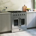 Galiano 30-Inch Freestanding French Door Gas Range, 4 Burners, Convection Oven, Energy Efficient view 13