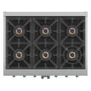 Capriasca 36-Inch Freestanding French Door Gas Range, 6 Burners, Convection Oven, Energy Efficient view 21