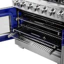 Capriasca 36-Inch Freestanding French Door Gas Range, 6 Burners, Convection Oven, Energy Efficient view 18