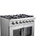 Capriasca 36-Inch Freestanding French Door Gas Range, 6 Burners, Convection Oven, Energy Efficient view 17