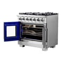 Capriasca 36-Inch Freestanding French Door Gas Range, 6 Burners, Convection Oven, Energy Efficient view 16