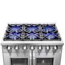 Capriasca 36-Inch Freestanding French Door Gas Range, 6 Burners, Convection Oven, Energy Efficient view 8