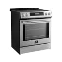 Donatello Espresso 30-Inch Slide-In Stainless Steel Induction Range, Convection Oven, 5 Cooking Zones, Touch Control Panel view 2
