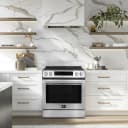 Donatello Espresso 30-Inch Slide-In Stainless Steel Induction Range, Convection Oven, 5 Cooking Zones, Touch Control Panel view 8