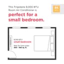 8,000 BTU Window Room Air Conditioner with Supplemental Heat view 3