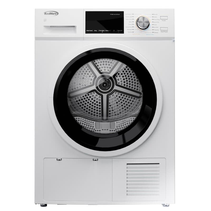 4.4 cu. ft. Large Capacity Stackable Ventless Front Load Dryer in White, 240V.