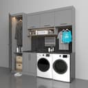 4.5 cu. ft. Large Capacity Stackable Front Load Washing Machine in White. view 9
