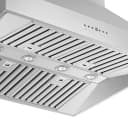 Orvieto 36-Inch Wall Mount Range Hood, LED Lighting, Heavy Duty, Stainless Steel view 4