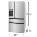 26 Cu. Ft. Standard-Depth 4-Door French Door Refrigerator view 3