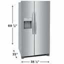 26 Cu. Ft. 36" Standard-Depth Side-by-Side Refrigerator view 11