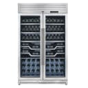 Abruzzo 48-Inch Dual Zone Wine Cellar, 102 Bottles, 24 cu. ft., Clear Acrylic Holders & Stainless Trim Shelves view 3