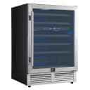 Bacchino 24 Inch Wine Cooler, Stainless Steel, with LED Lighting, Triple Glass Door, 51 Bottle Capacity, Built-In or Freestanding view 3