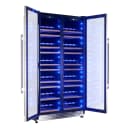 Vernazza 40-Inch Side-by-Side Dual Zone Wine Cellar, 25.07 cu.ft Capacity, Stainless Steel, Temperature Control, UV-Protected Glass Door, Wooden Shelves view 5