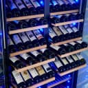 Vernazza 40-Inch Side-by-Side Dual Zone Wine Cellar, 25.07 cu.ft Capacity, Stainless Steel, Temperature Control, UV-Protected Glass Door, Wooden Shelves view 9
