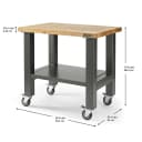 3' Wide Mobile Workstation view 3