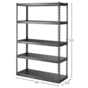 48" Wide EZ Connect Rack with Five 18" Deep Shelves view 3