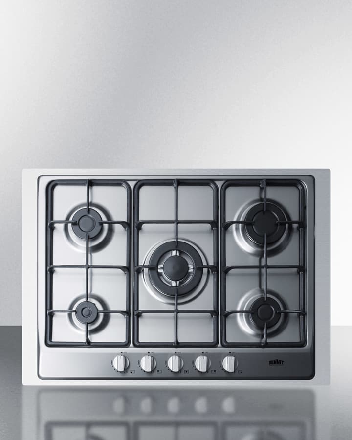 30" Wide 5-Burner Gas Cooktop