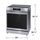 30" Front Control Induction Range with Total Convection view 2