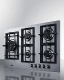 34" Wide 5-Burner Gas Cooktop In Stainless Steel view 2