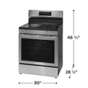 30" Rear Control Electric Range with Air Fry view 2