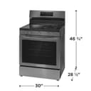 30" Electric Range with No Preheat + Air Fry view 2
