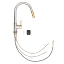 Autograph Edition Gemini Pull Down Single Handle Kitchen Faucet In Brushed Nickel And Champagne Bronze view 3