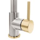 Autograph Edition Gemini Pull Down Single Handle Kitchen Faucet In Brushed Nickel And Champagne Bronze view 4