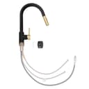 Autograph Edition Gemini Pull Down Single Handle Kitchen Faucet In Matte Black And Champagne Bronze view 3