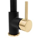 Autograph Edition Gemini Pull Down Single Handle Kitchen Faucet In Matte Black And Champagne Bronze view 4