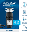 Disposall® 1/2 Hp Continuous Feed Garbage Disposer Corded view 2