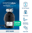 Disposall® 3/4 Hp Continuous Feed Garbage Disposer - Corded view 2