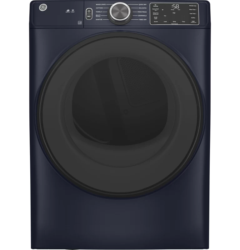 Ge® Energy Star® 7.8 Cu. Ft. Capacity Smart Front Load Gas Dryer With Sanitize Cycle