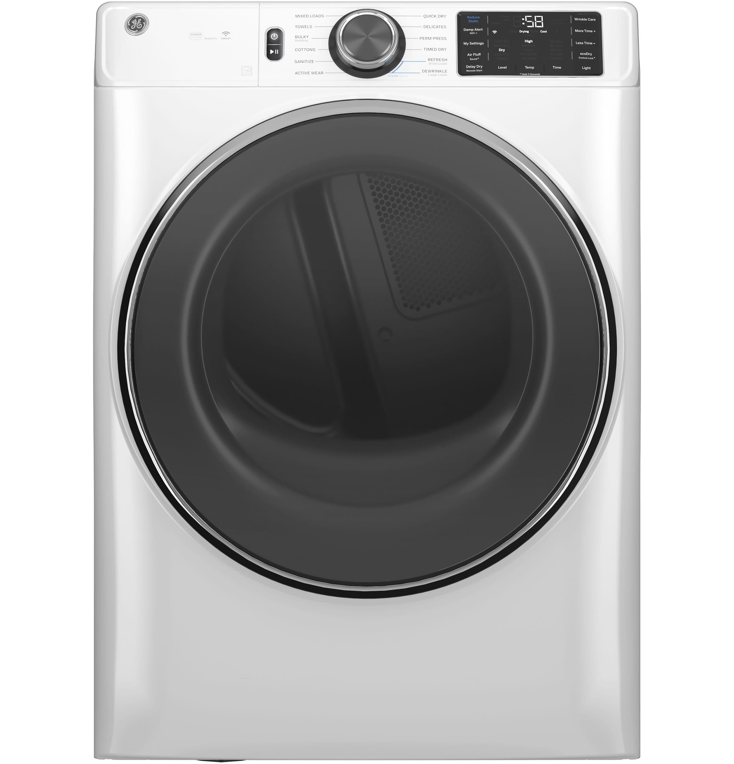 7.8 cu. ft. Capacity Smart Front Load Electric Dryer with Steam and Sanitize Cycle