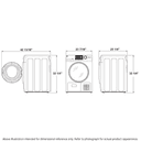 24" 4.1 Cu.Ft. Front Load Ventless Condenser Electric Dryer with Stainless Steel Basket view 3